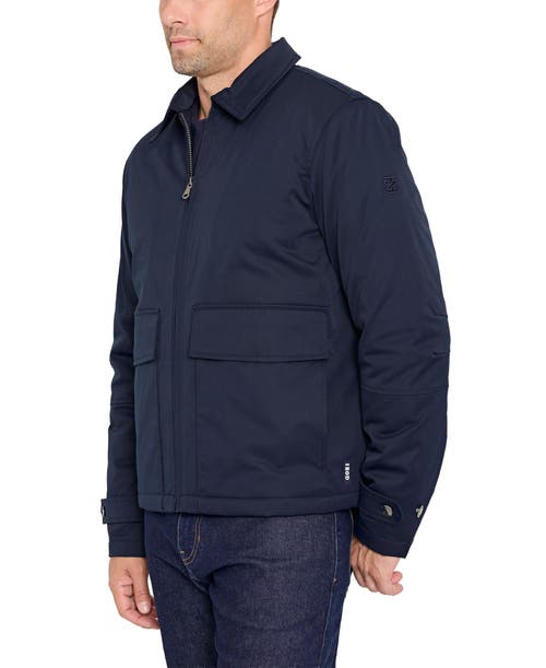 Izod Work Jacket With Corduroy Collar In Blue