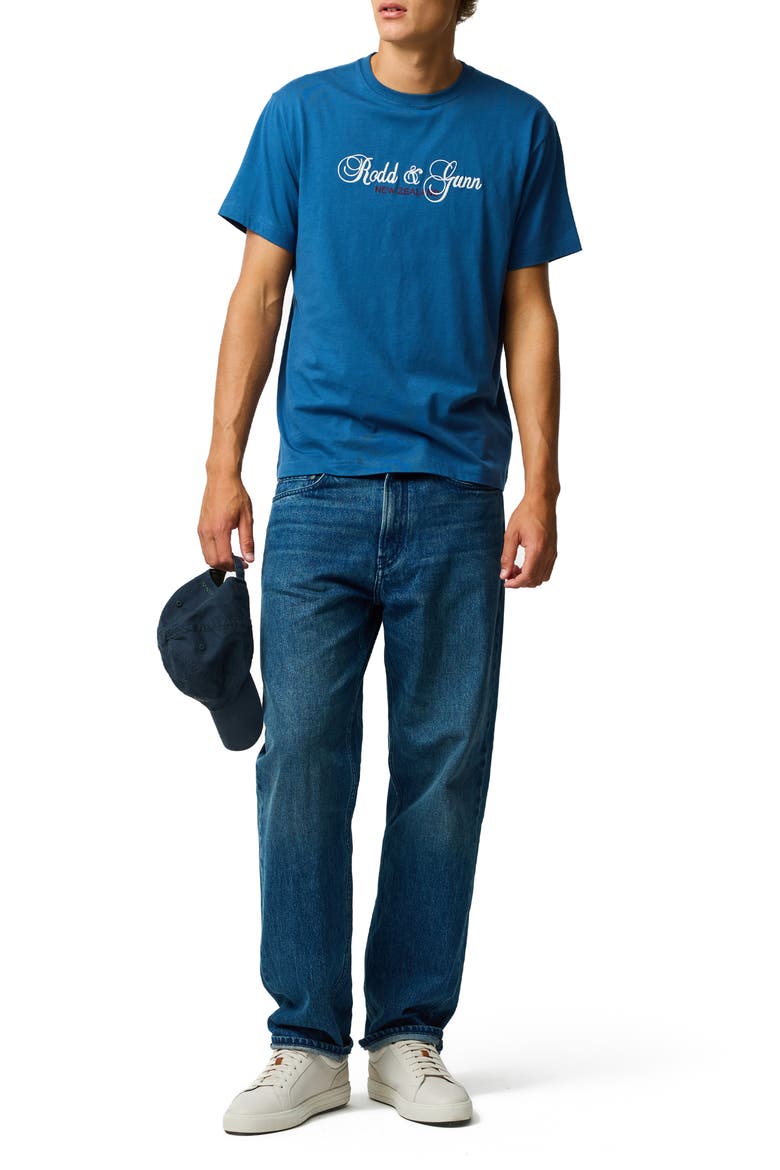 Wendon Valley Embroidered Logo T-Shirt, Alternate, color, DENIM
