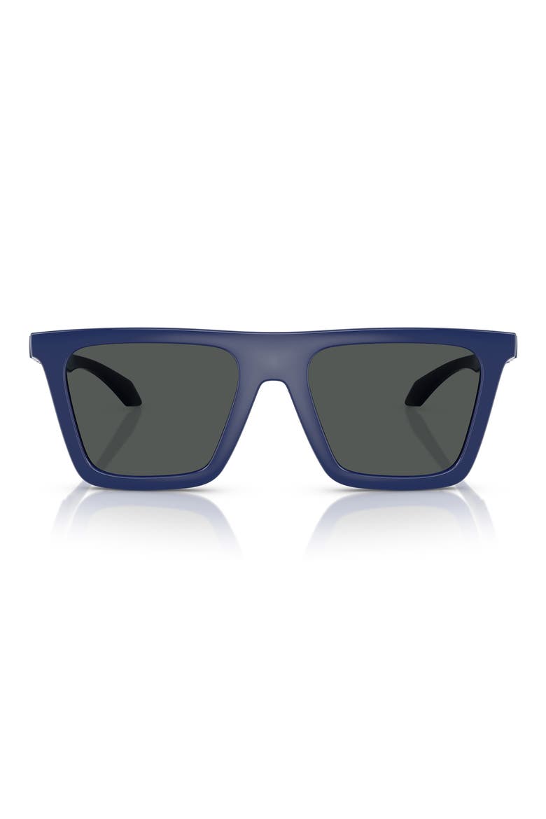 53mm Rectangular Sunglasses, Main, color, BLUE GREY