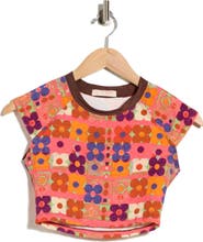 free-est by Free People Sonny Jacquard Crop Cover-Up T-Shirt