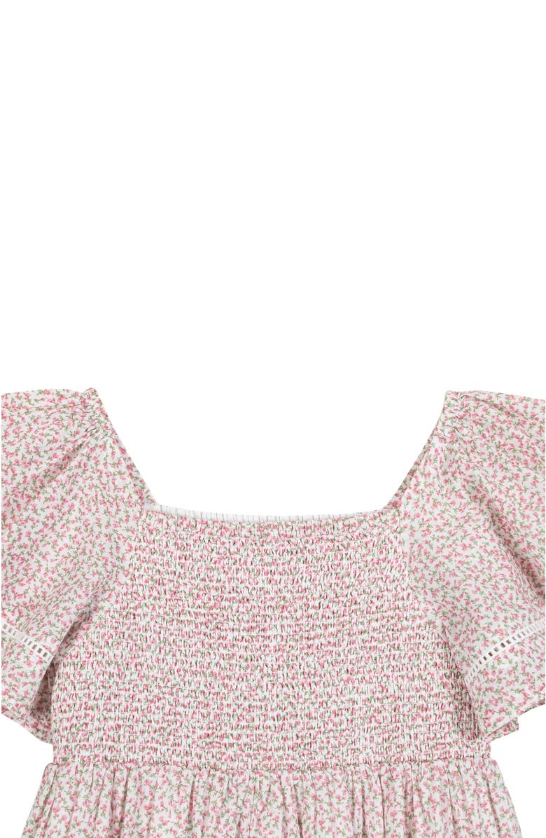 Hope & Henry Baby Girls' Organic Smocked Bell Sleeve Dress, Infant, Alternate, color,