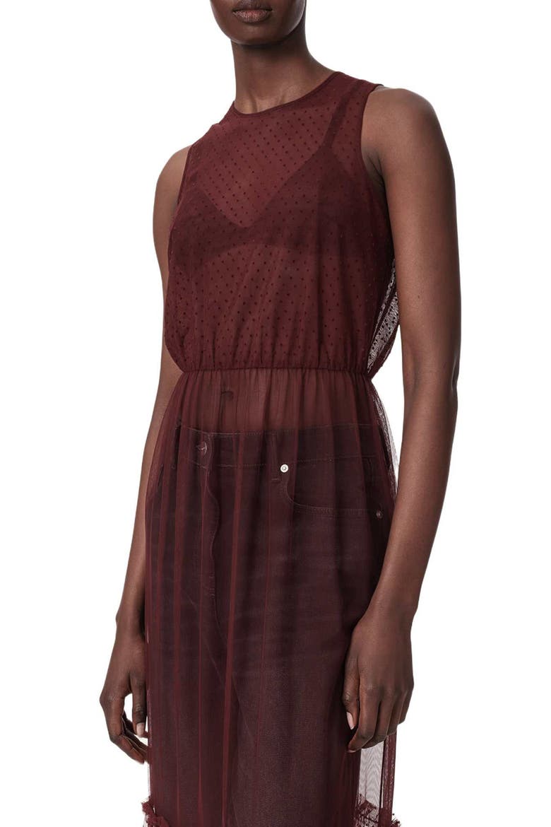 Terra Sheer Tulle Maxi Dress, Alternate, color, BURGUNDY RED
