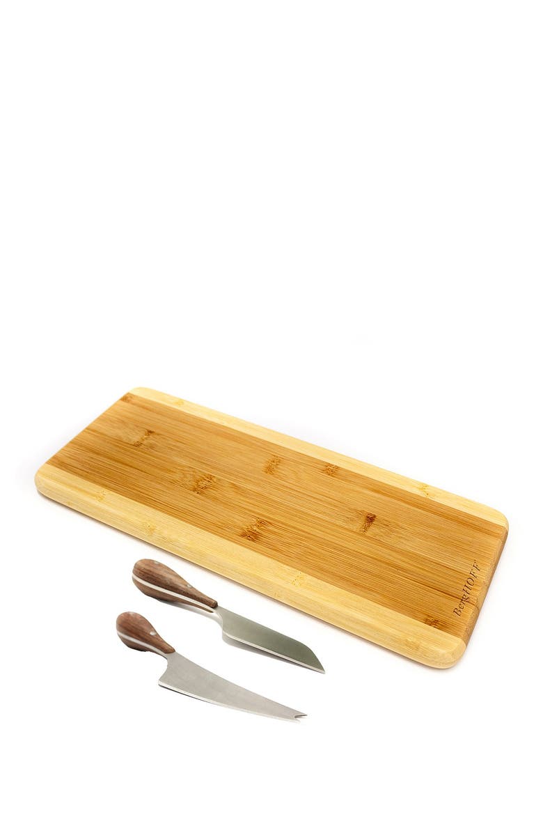 BergHOFF Aaron Probyn Long Two-Tone 3-Piece Chopping Board & Cheese Knife Set, Main, color,