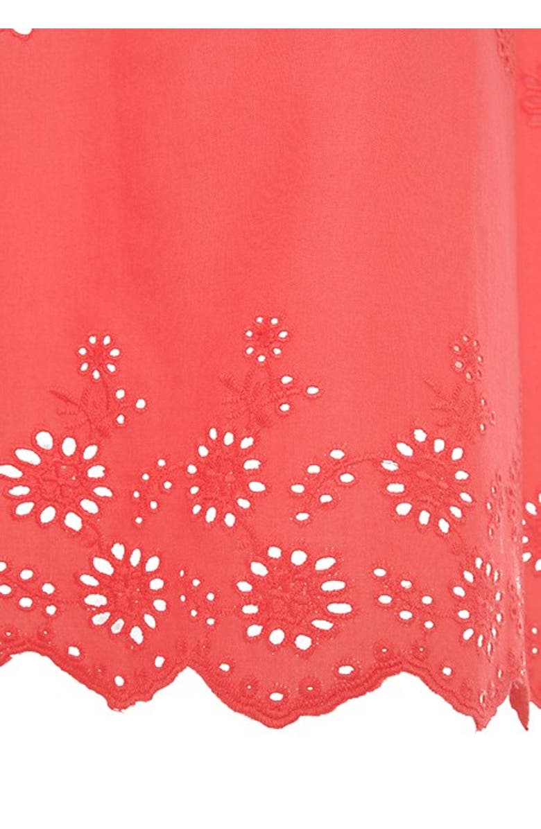 LASCANA Women's Sleeveless Eyelet Lace Blouse, Alternate, color, Coral