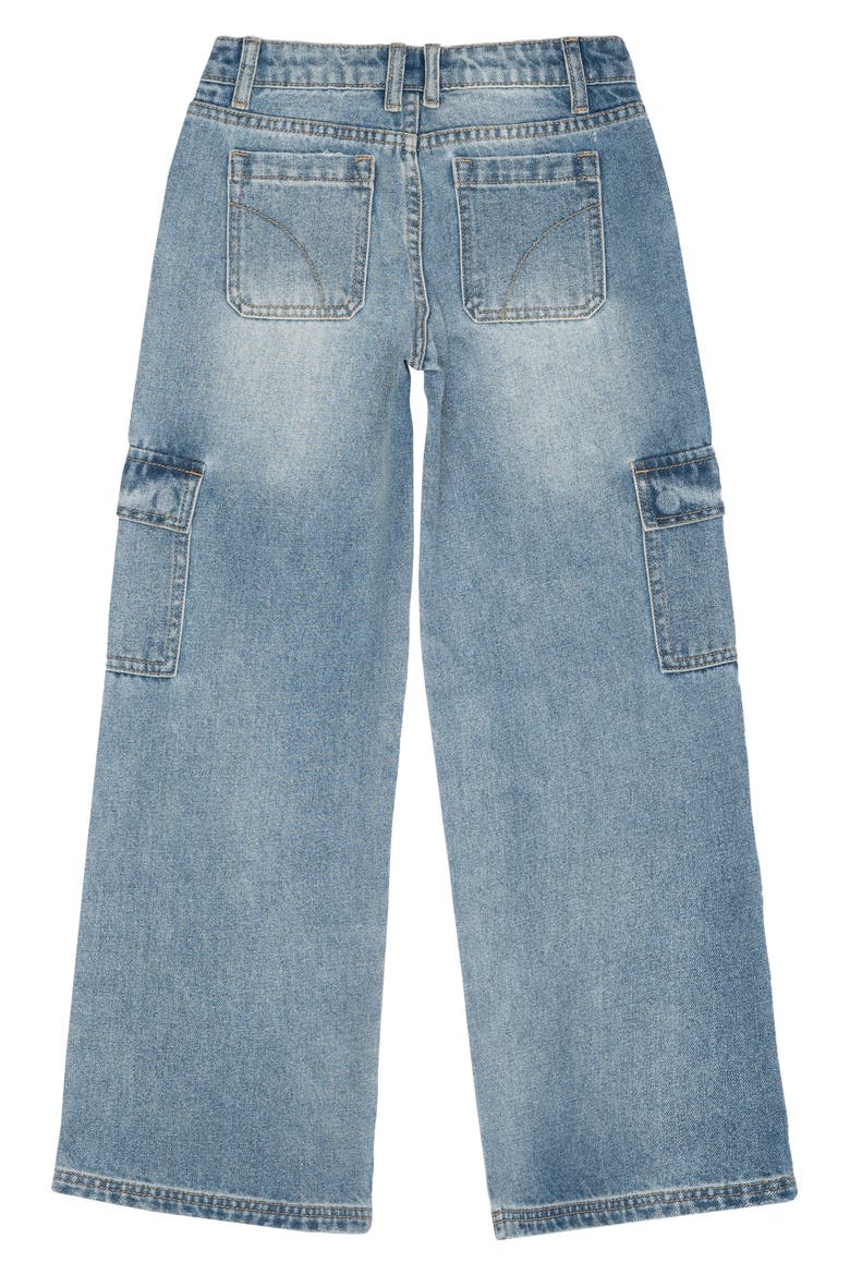 Kids' Mia Low Rise Wide Leg Jeans, Alternate, color, BLEACH WASH