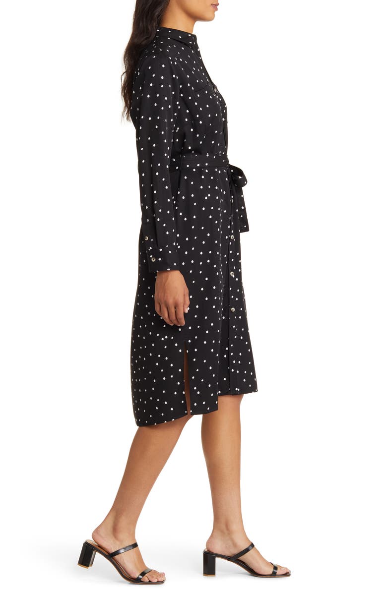 Hatley Polka Dot Long Sleeve Shirtdress, Alternate, color,
