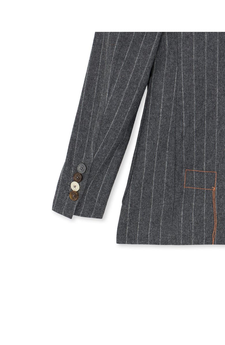 Fortela Brandy Classic Double-Breasted Pinstripe Jacket, Alternate, color, Melange