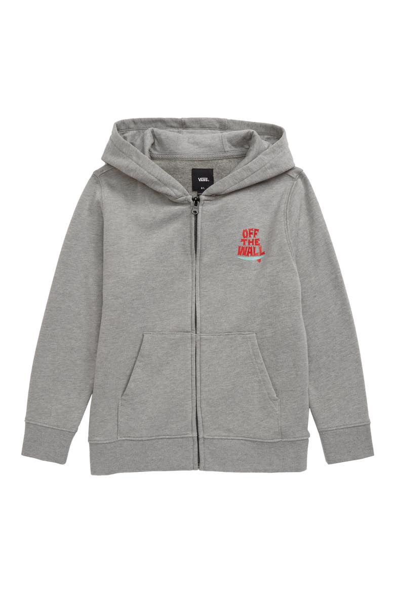 Boarded Up Graphic Zip Hoodie, Main, color, CEMENT HEATHER