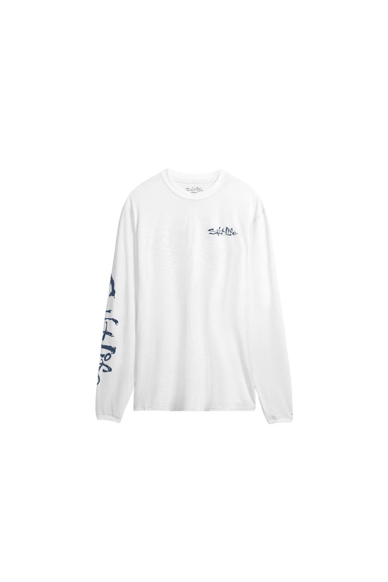 Americana Tuna Long Sleeve SLX Performance Tee, Main, color, White