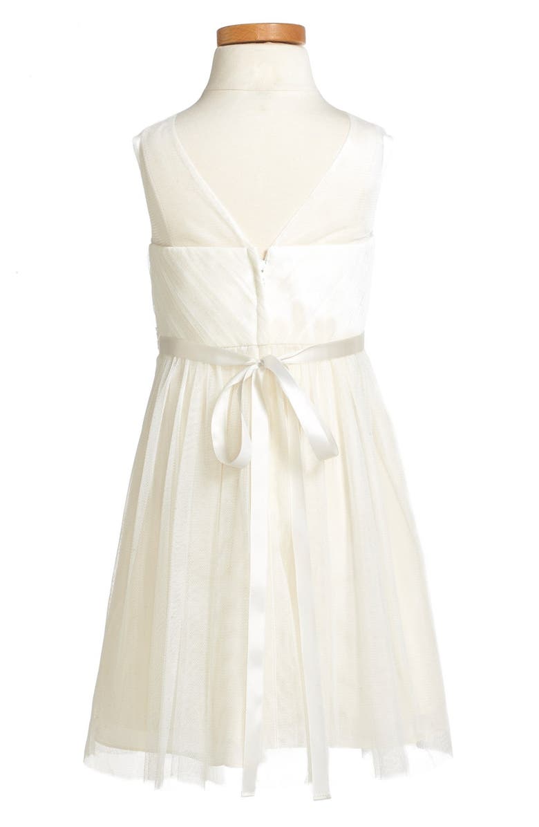 Jenny Yoo Zoe Floral Appliqué Tulle Dress, Alternate, color, 