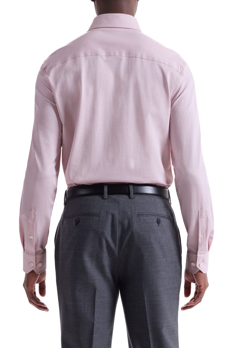 Devon OoohCotton® Houndstooth Button-Up Shirt, Alternate, color, DUSTY PINK