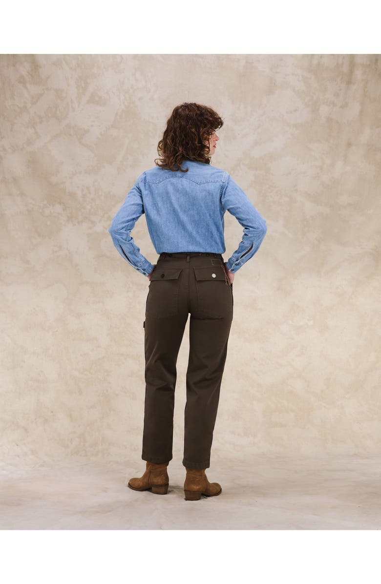 Fortela Jerryt Gabardine Fatigue Trousers, Alternate, color, Brown