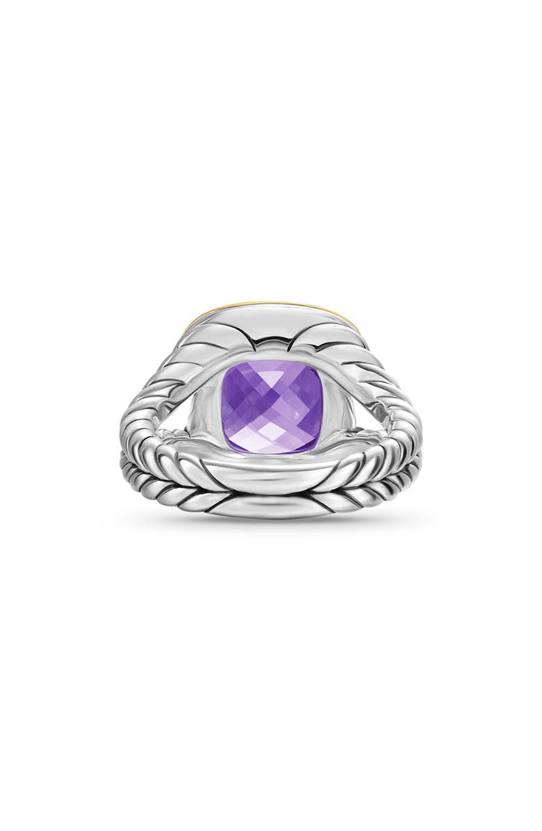 David Yurman Albion<sup>®</sup> Ring in Sterling Silver with 18K Yellow Gold & Amethyst, 11mm, Alternate, color, Amethyst