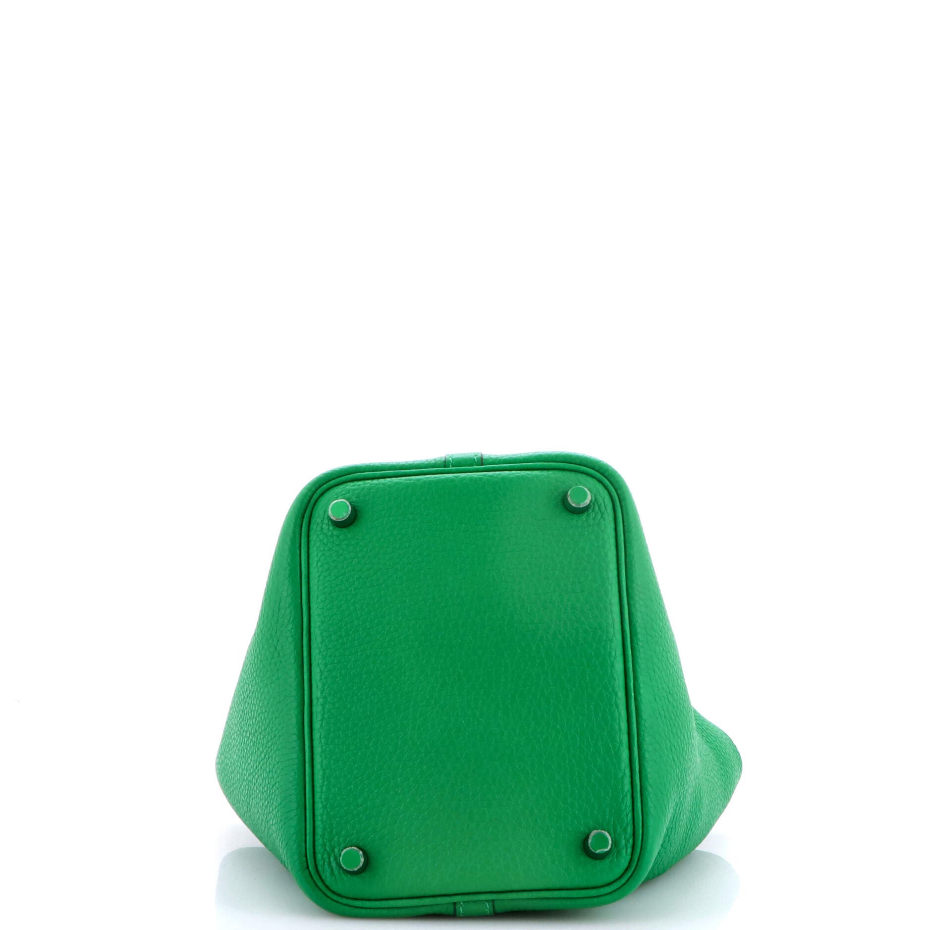 Pre-Owned Hermes Monochrome Picotin Lock Bag Clemence PM, Alternate, color, Green