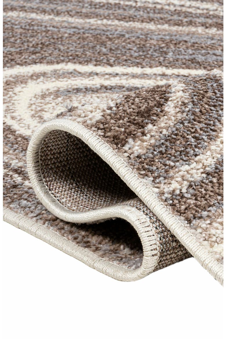 Eleni Contemporary Glam Abstract Marble Area Rug, Alternate, color, Brown/Cream