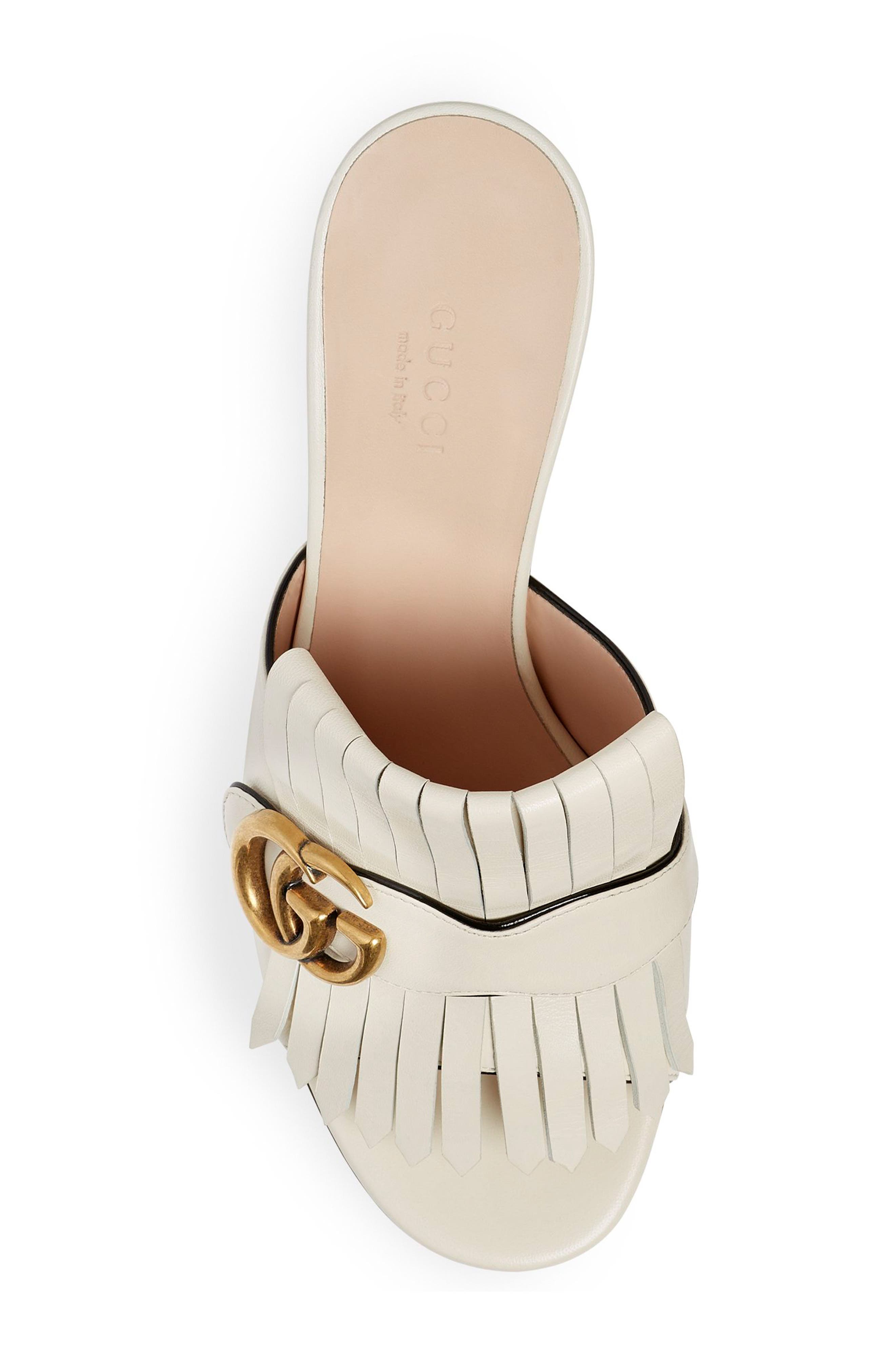 Gucci GG Kiltie Fringe Slide Sandal, Alternate, color, 