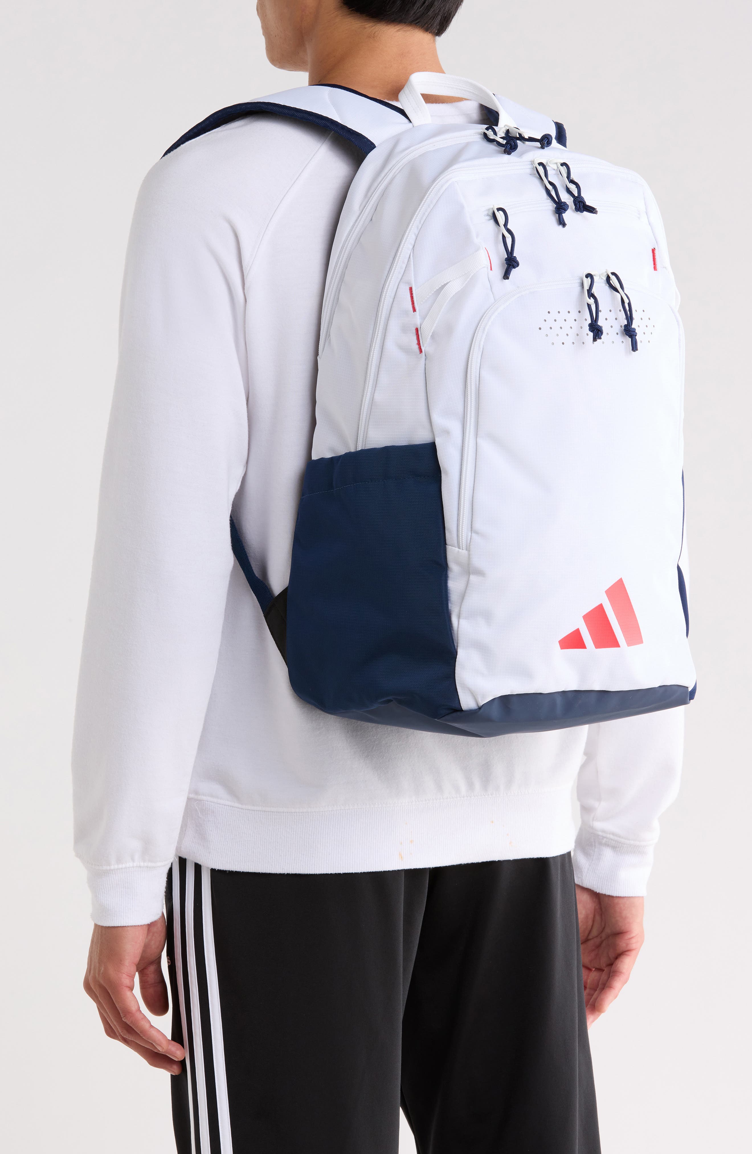 Defender 5 Backpack, Alternate, color, WHITE/ INDIGO/ PURE RUBY RED