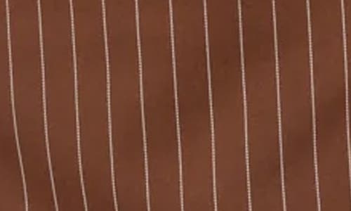 Edikted Jennifer Low Rise Pinstripe Miniskort In Brown