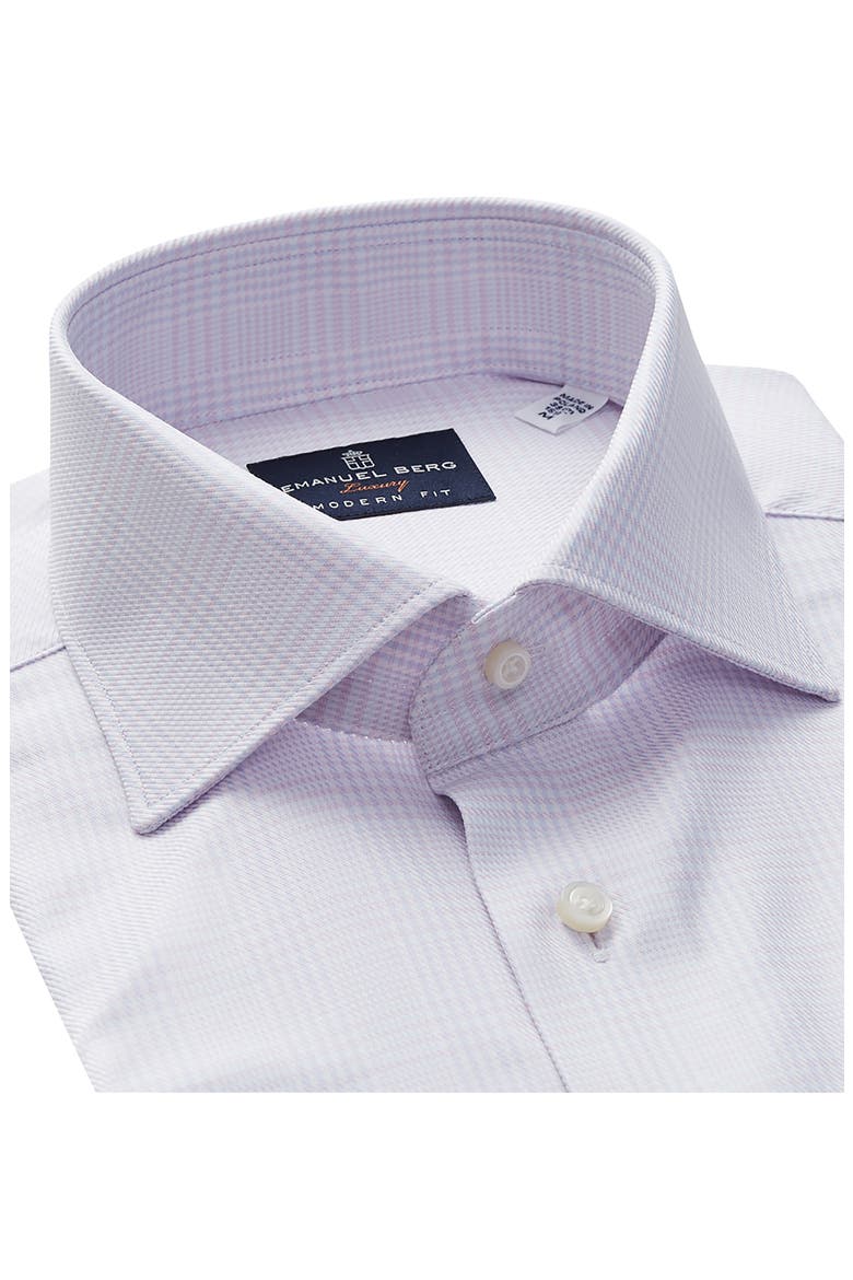 Modern Fit Check Cotton Dress Shirt, Alternate, color, LIGHT PASTEL PINK