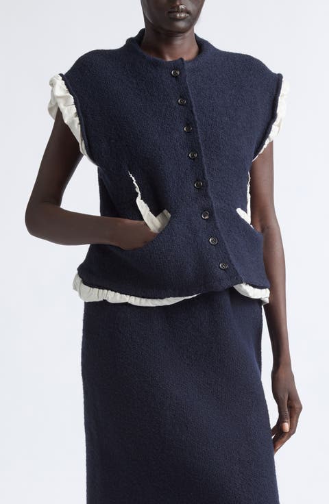 Fulling Wool Knit Vest