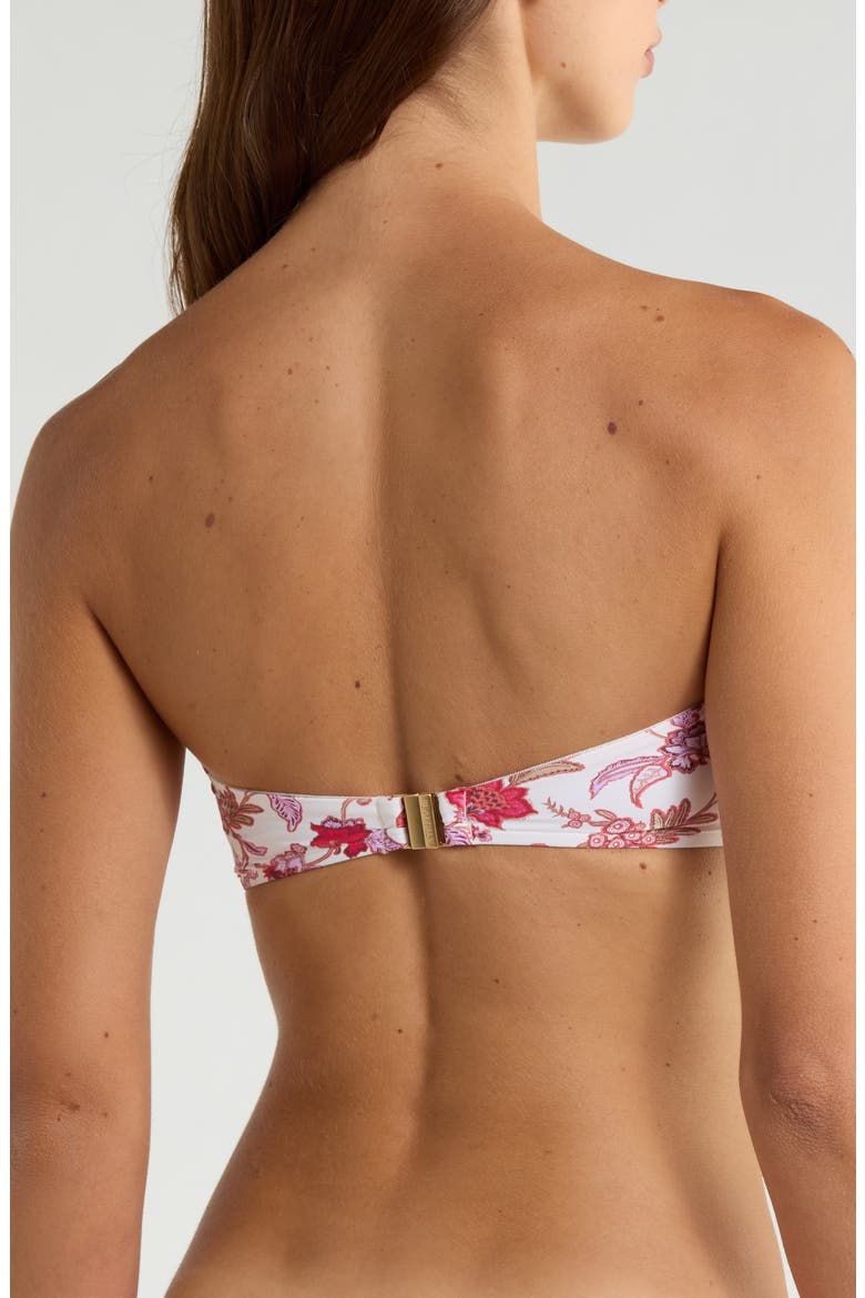 Print Bandeau Swim Top, Alternate, color, ECRU