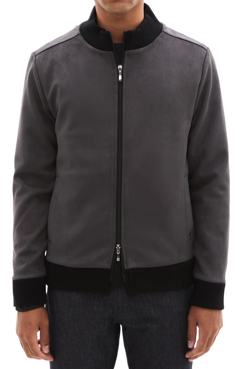 Robert Barakett Lachine Faux Suede Jacket, Alternate, color, Smoke