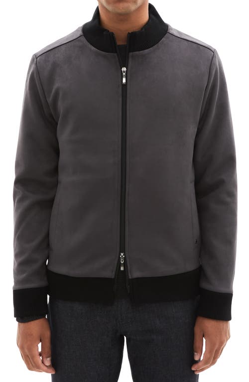 Robert Barakett Lachine Faux Suede Jacket In Gray