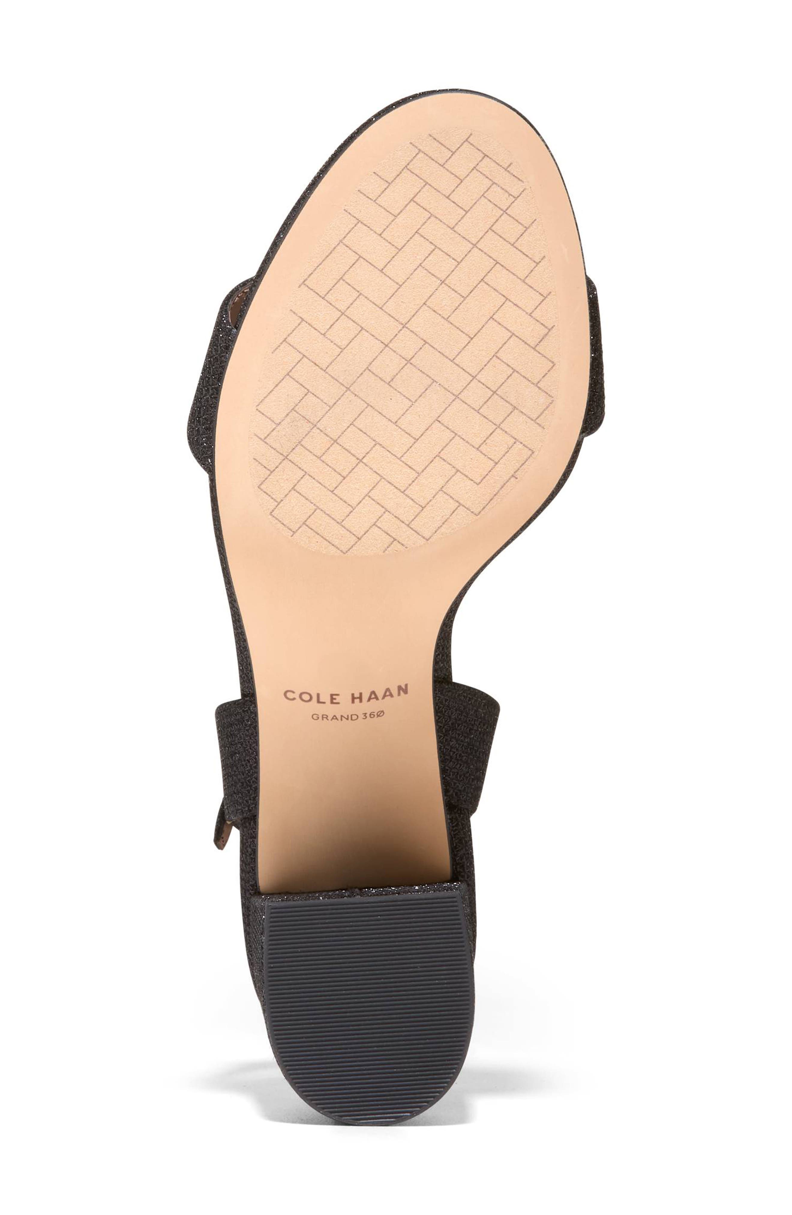 Cole Haan Josie Block Heel Sandal, Alternate, color, Black Glitter Mesh