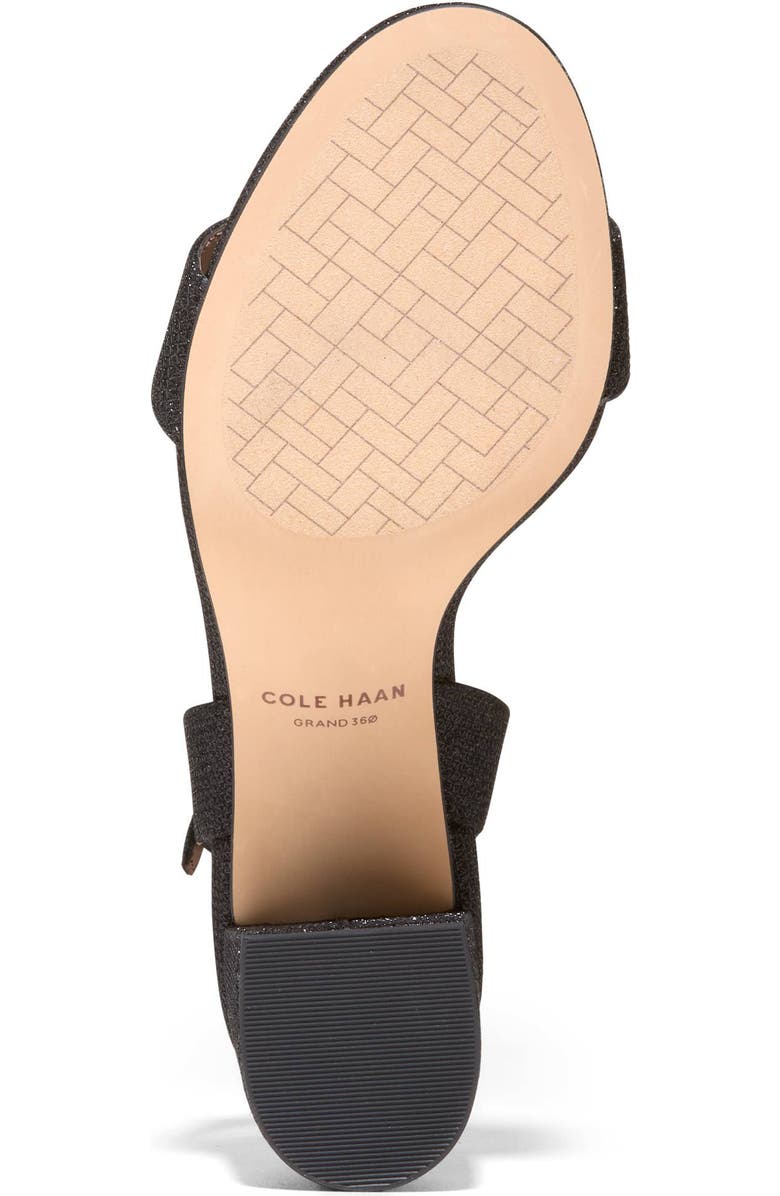 Cole Haan Josie Block Heel Sandal, Alternate, color, Black Glitter Mesh