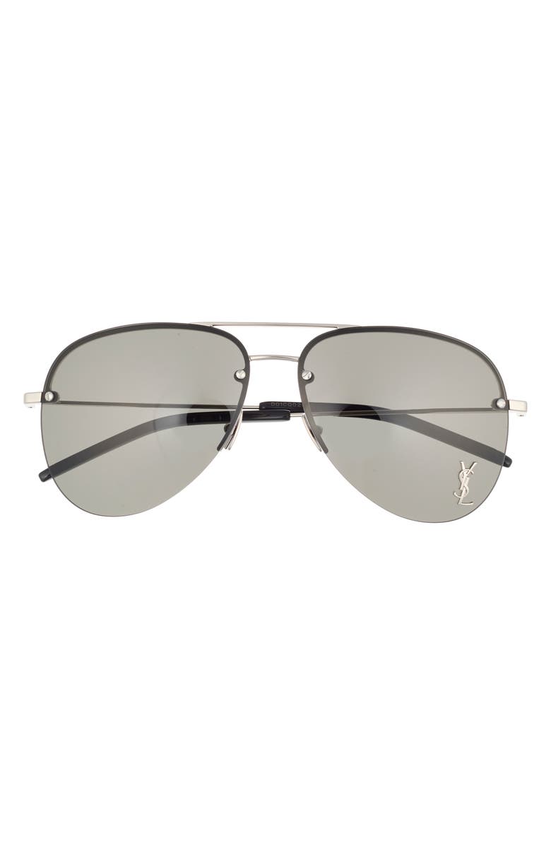 Saint Laurent 59mm Aviator Sunglasses, Main, color,