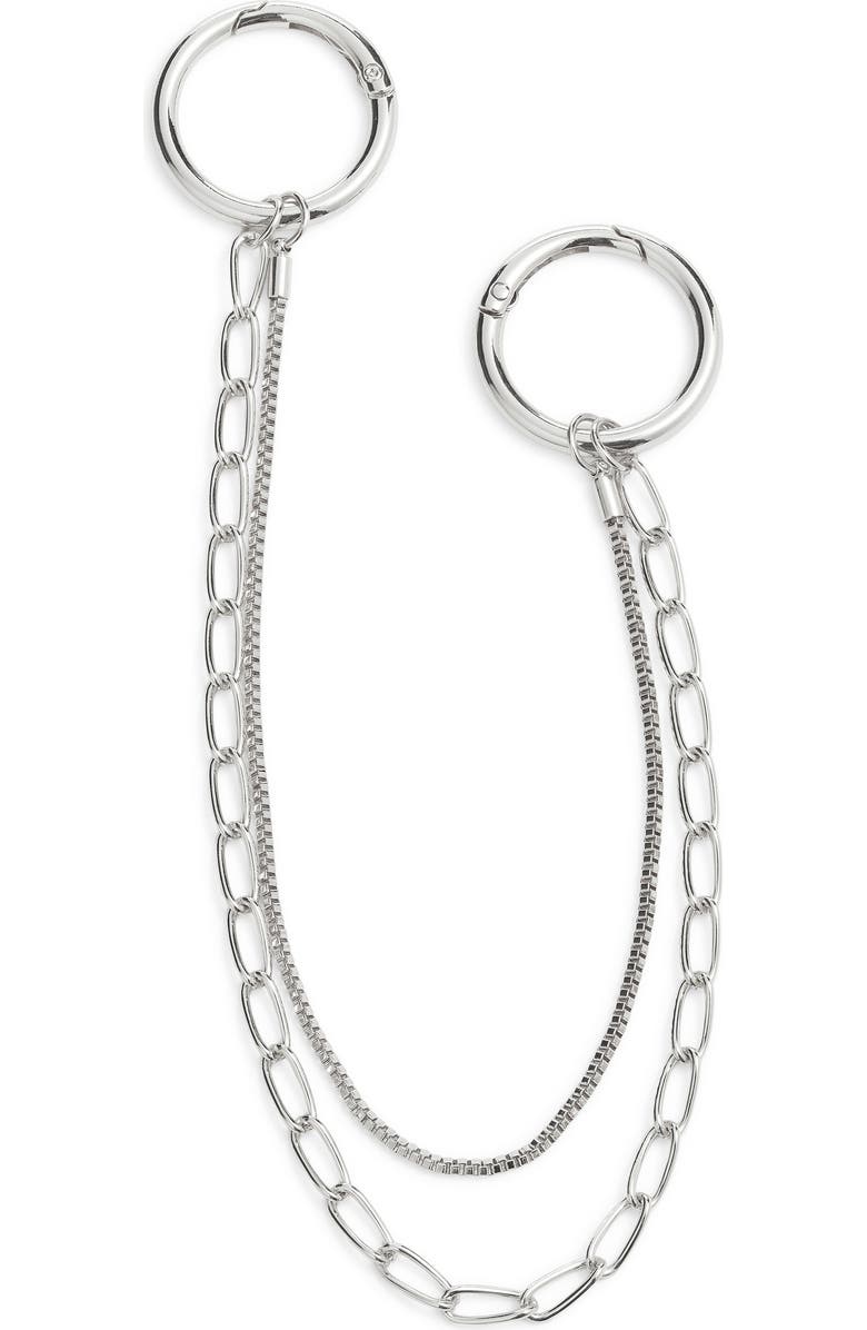 Chelsea28 Swag Chain Bag Charm, Main, color, Silver