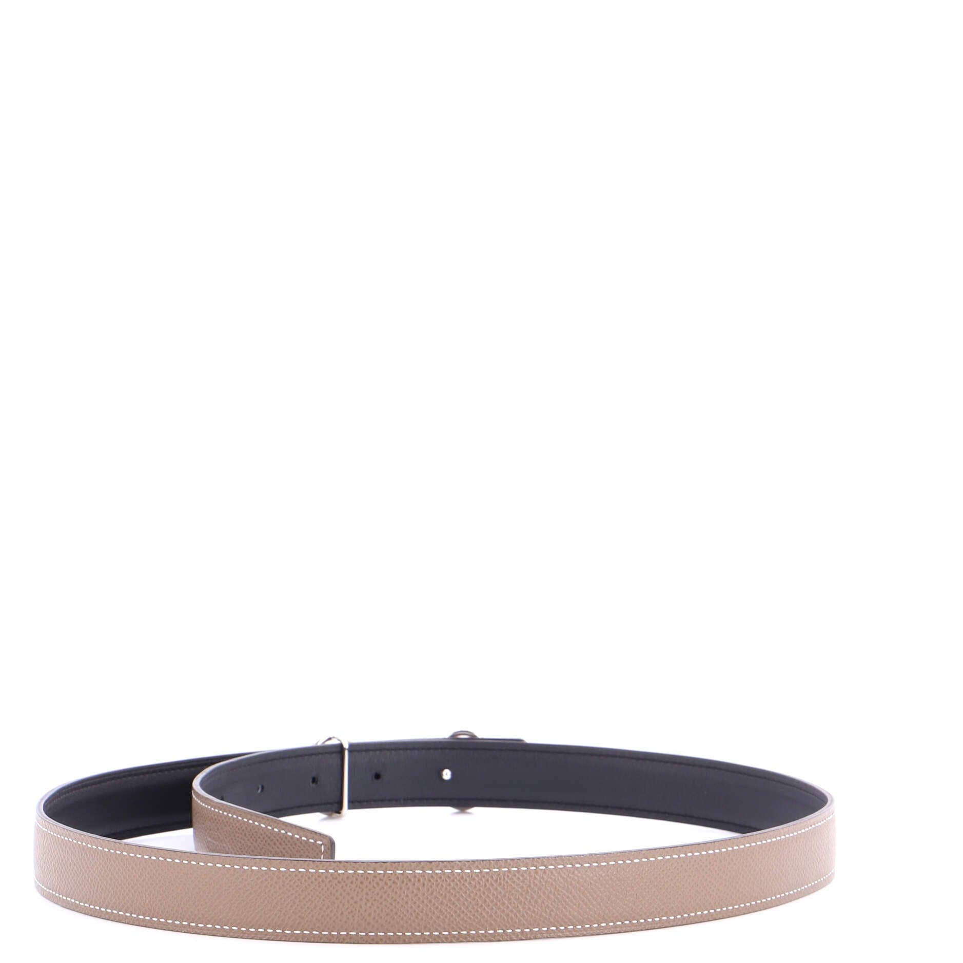Pre-Owned Hermes Heritage Reversible Belt Leather Medium, Alternate, color, Neutral