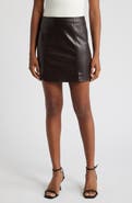All in Favor Faux Leather Miniskirt