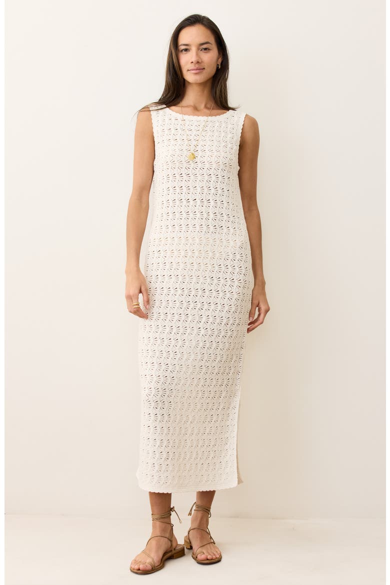 Mirage Open Stitch Maxi Sweater Dress, Alternate, color, CREAM