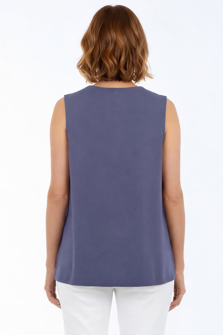 Sleeveless Cutout Knit Tunic, Alternate, color, DEEP DUSK
