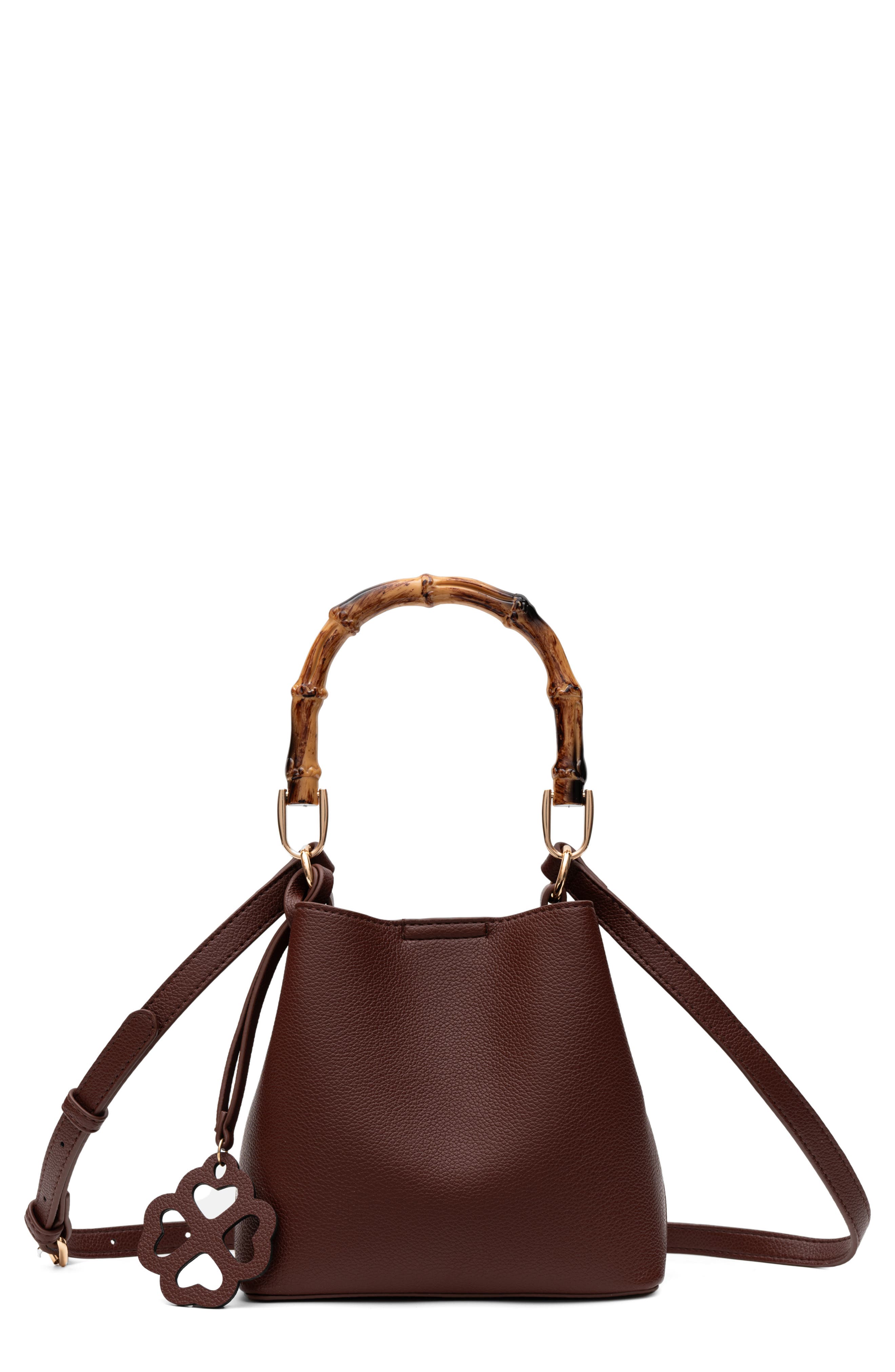 Grace Faux Leather Crossbody Bag, Main, color, CHOCOLATE
