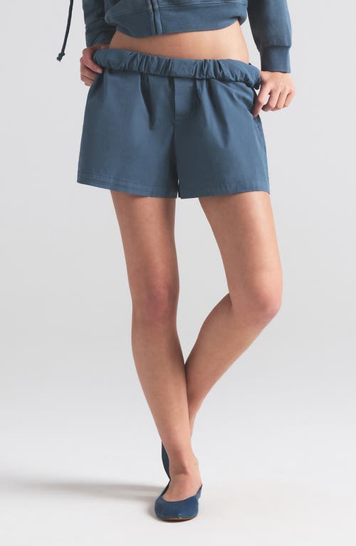 Skims Cotton Poplin Boxers In Blue