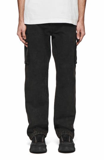 Purple Brand Canvas Cargo Pants In Black