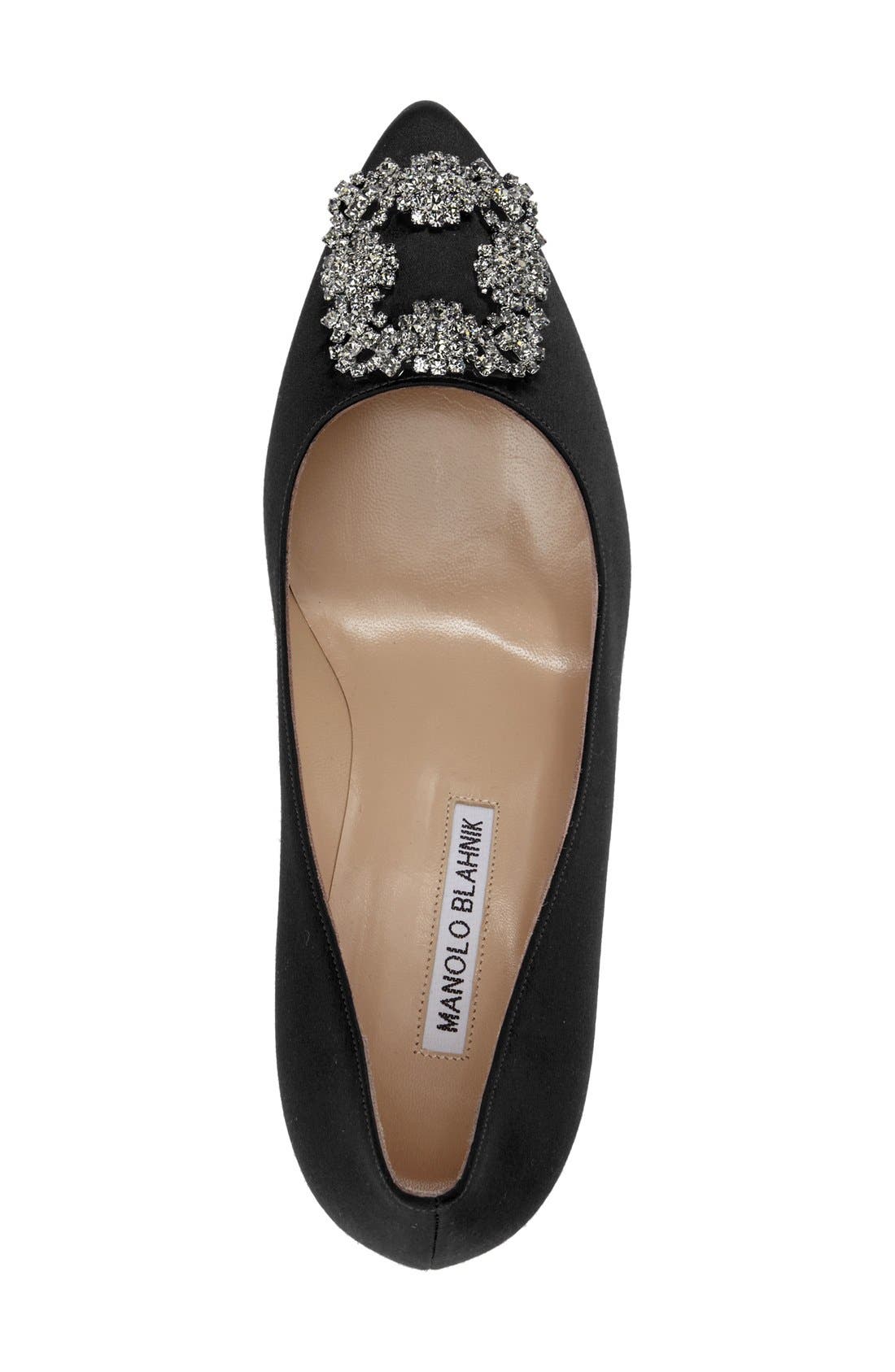 Hangisi Pointed Toe Pump, Alternate, color, BLACK SATIN