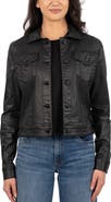 KUT from the Kloth Julia Coated Crop Denim Trucker Jacket