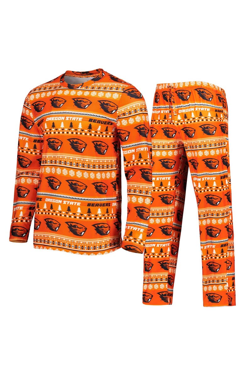 CONCEPTS SPORT Men's Concepts Sport Orange Oregon State Beavers Swivel Long Sleeve T-Shirt & Pants Sleep Set, Alternate, color, Orange