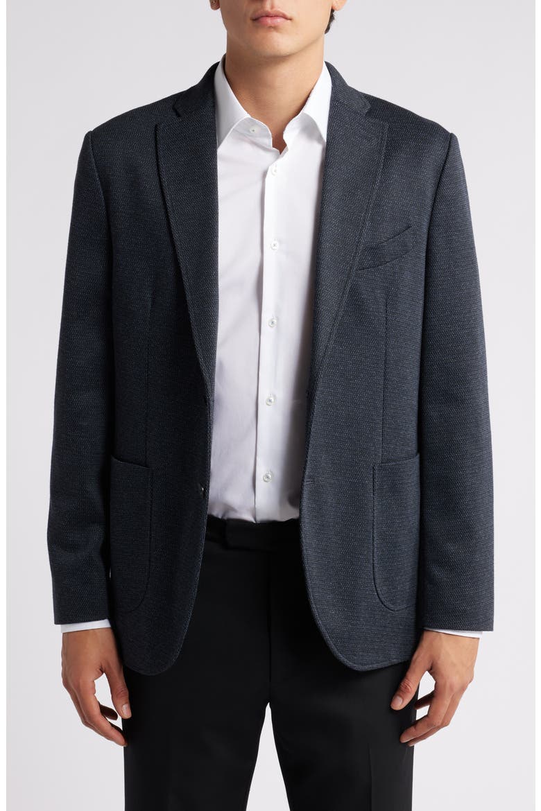 Alfi Textured Knit Sport Coat, Alternate, color, BLUE