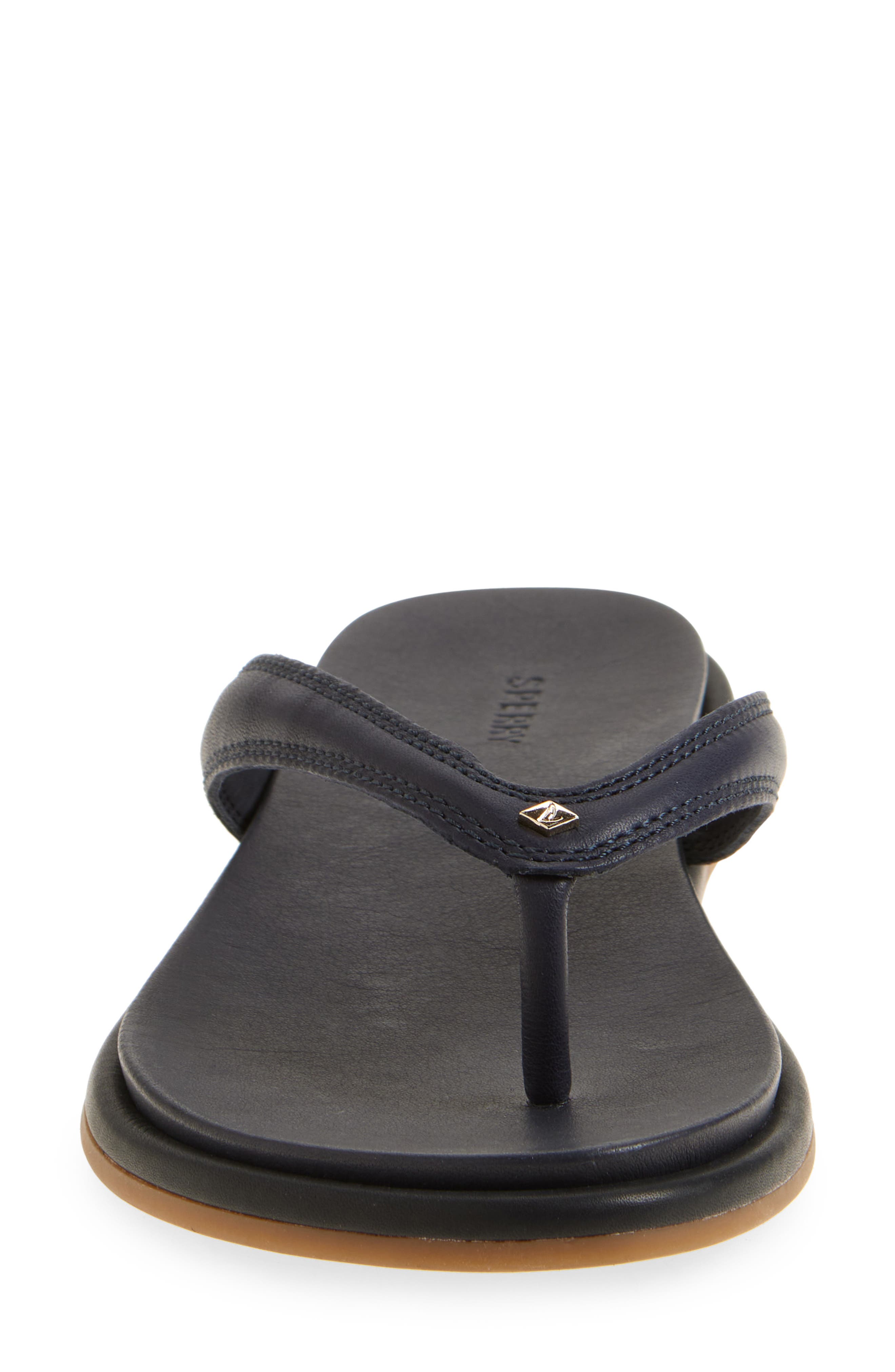 Isla Flip Flop, Alternate, color, PEACOAT LEATHER SMOOTH
