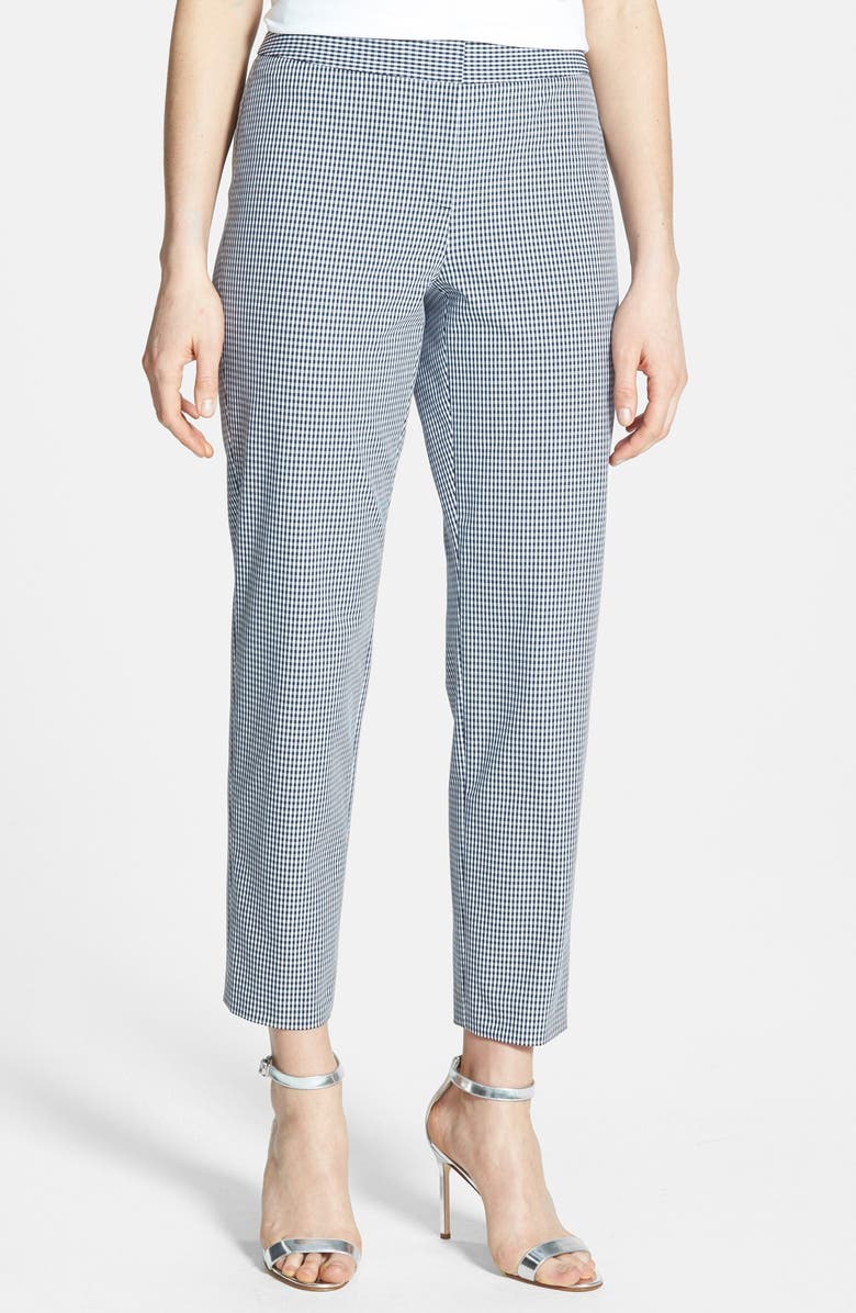 Nordstrom Collection Gingham Ankle Pants, Main, color,