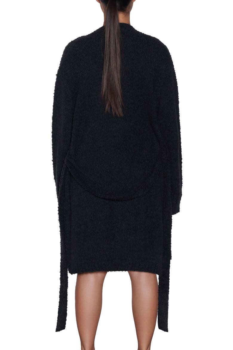 Cozy Short Robe, Alternate, color, ONYX