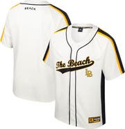 COLOSSEUM Men's Colosseum Cream Cal State Long Beach The Beach Ruth Button-Up Baseball Jersey