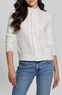 GUESS Macie Pointelle Detail Cardigan
