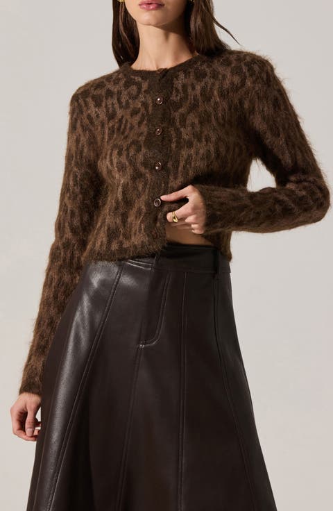 Katria Fuzzy Cheetah Print Cardigan