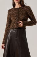 ASTR the Label Katria Fuzzy Cheetah Print Cardigan