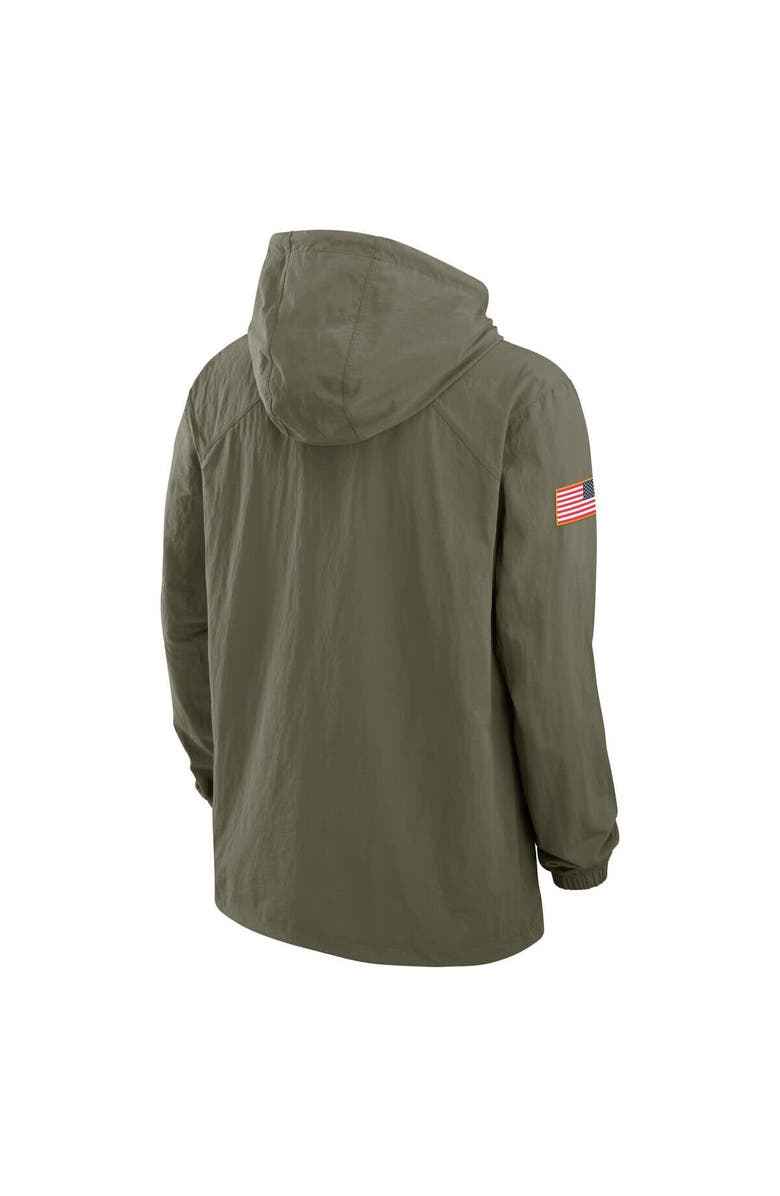 Nike Men's Nike Olive Alabama Crimson Tide 2024 Military Appreciation Full-Snap Hoodie Military Jacket, Alternate, color, Olive